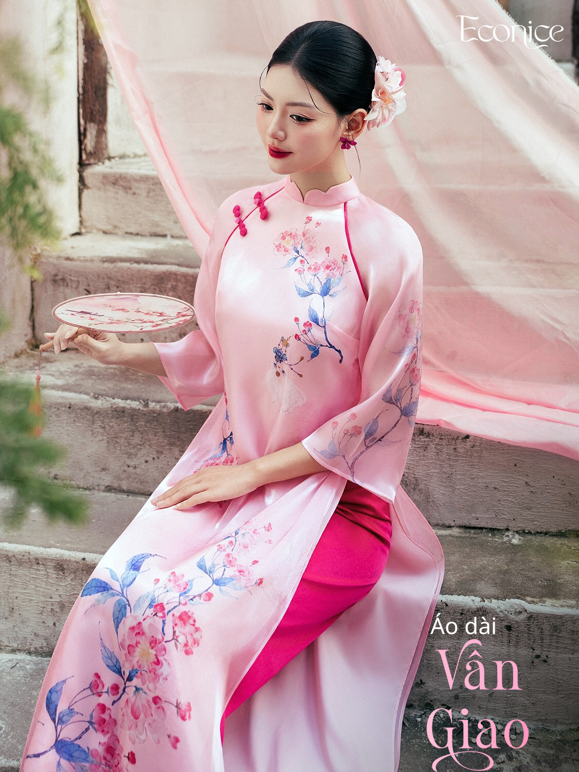 Set áo dài cách tân nữ Econice Vân Giao